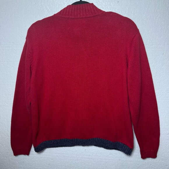 Vintage Tiara International Sz Medium American Flag Zip Up Sweater Patriotic USA - Picture 3 of 13